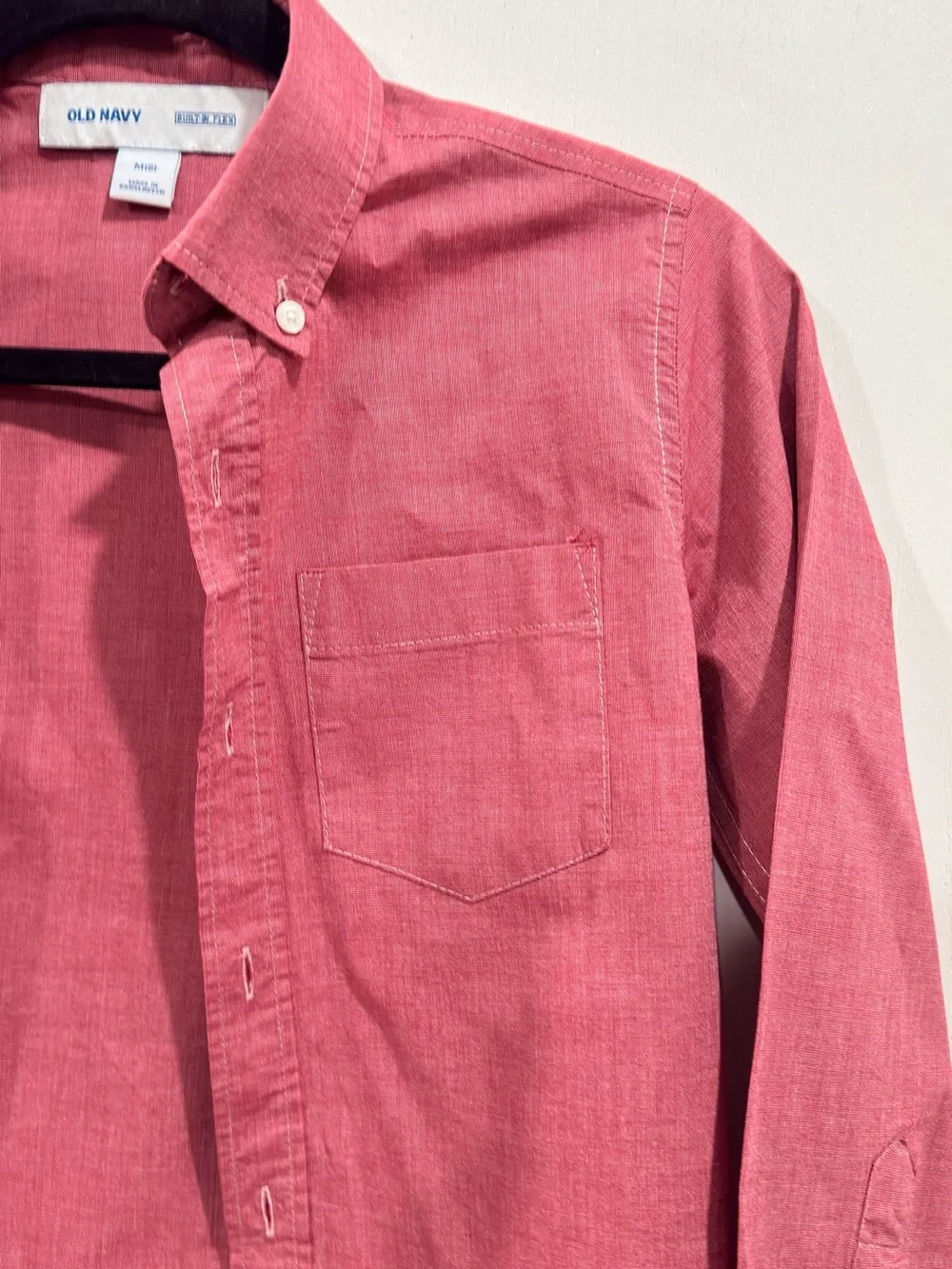 Old Navy Boys’ Long-Sleeve Button-Down Shirt – Size M (8)